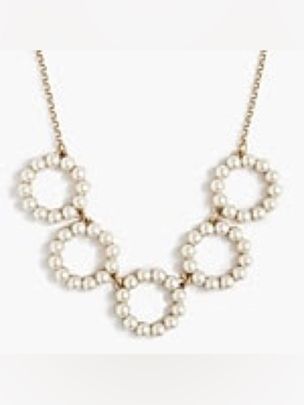 J. Crew Factory pearl circles statement necklace